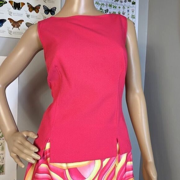 Vintage 90s y2k Brioche Mini Skirt Top Set Mod Psychedelic Mini Size Jrs 9/10 - Picture 6 of 11